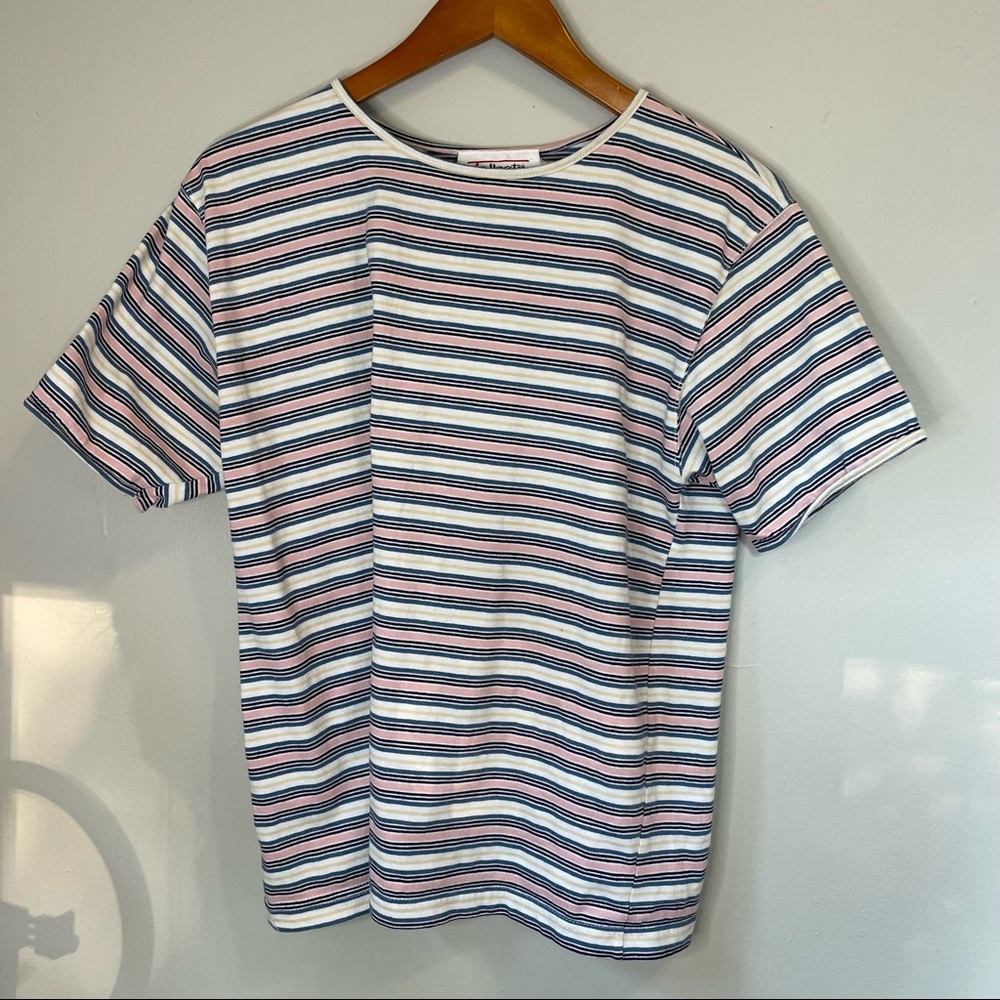 pink/blue striped t shirt - Picture 4 of 5